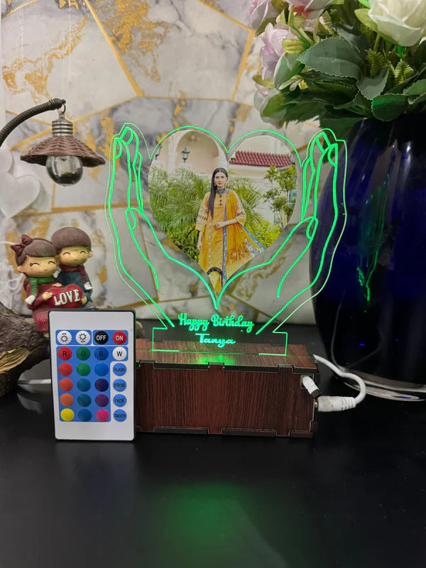 Hand Heart Photo Lamp/ CUSTOMCREST.IN