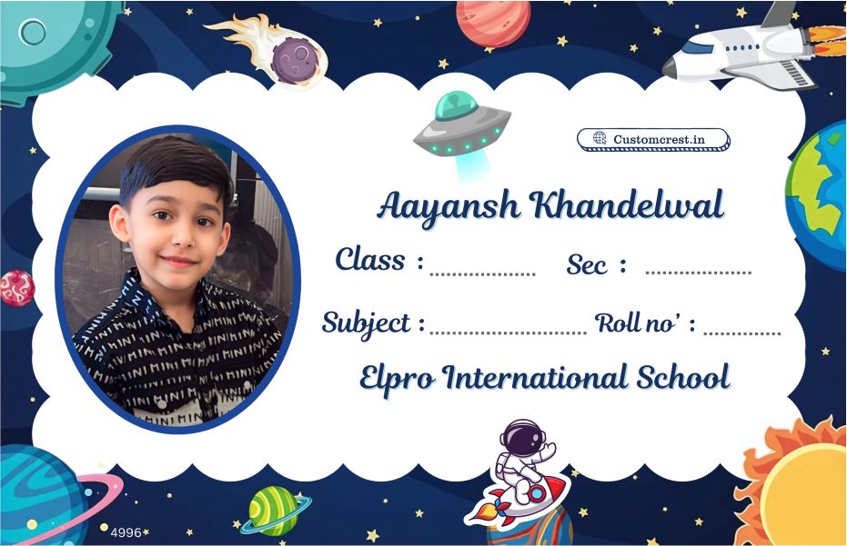 Cute & Colorful Cartoon Name Slips for Kids’ Notebooks | Fun Cartoon Designs!