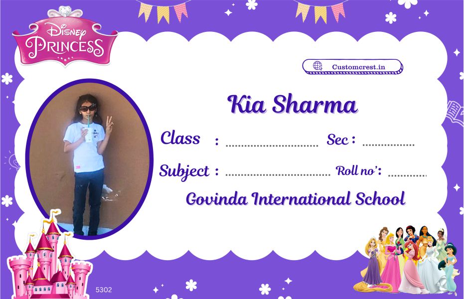 Cute & Colorful Cartoon Name Slips for Kids’ Notebooks | Fun Cartoon Designs!