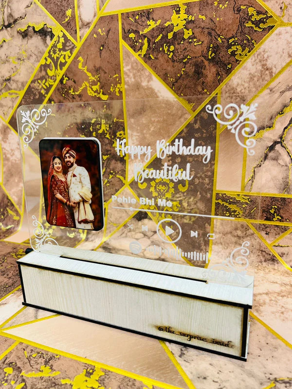 Photo Personalized Couple Photo Acrylic Lamp/ CUSTOMCREST.IN
