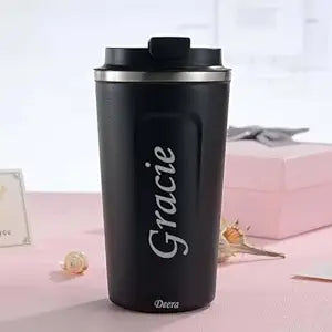 Customized Coffee Tumbler with Temperature Display || Keep Hot Or Cold || Stainless Steel || 380 ML