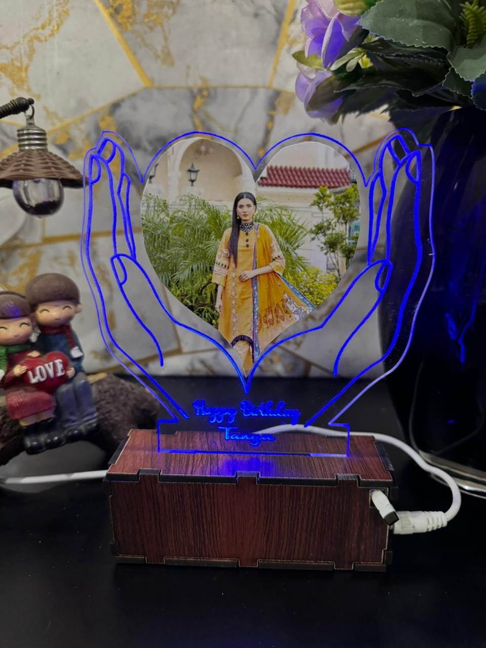 Hand Heart Photo Lamp