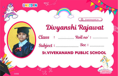 Cute & Colorful Cartoon Name Slips for Kids’ Notebooks | Fun Cartoon Designs!